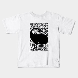 Whale Black Kids T-Shirt